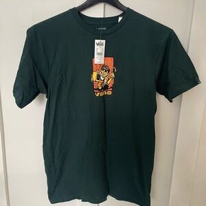 VANS Medium Classic fit ROBBIE SS graphic tee green Men’s NEW NWT